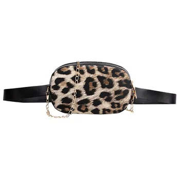 

New Fashion Womens Leopard Zipper Messenger Bag Outdoors Portable Casual Sports Chest High Quality Durable Simple Waist Bag #LR1