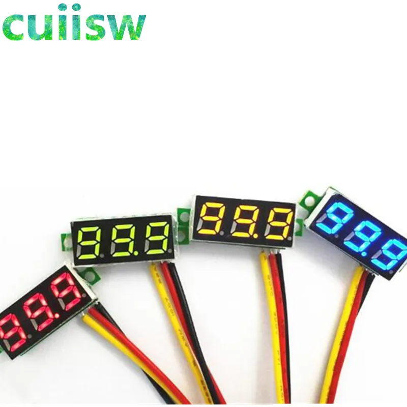 Portable Voltmeter DC0-100V Blue Light Digital LED Panel Voltage Meter LCD display (blue) | Электронные компоненты и