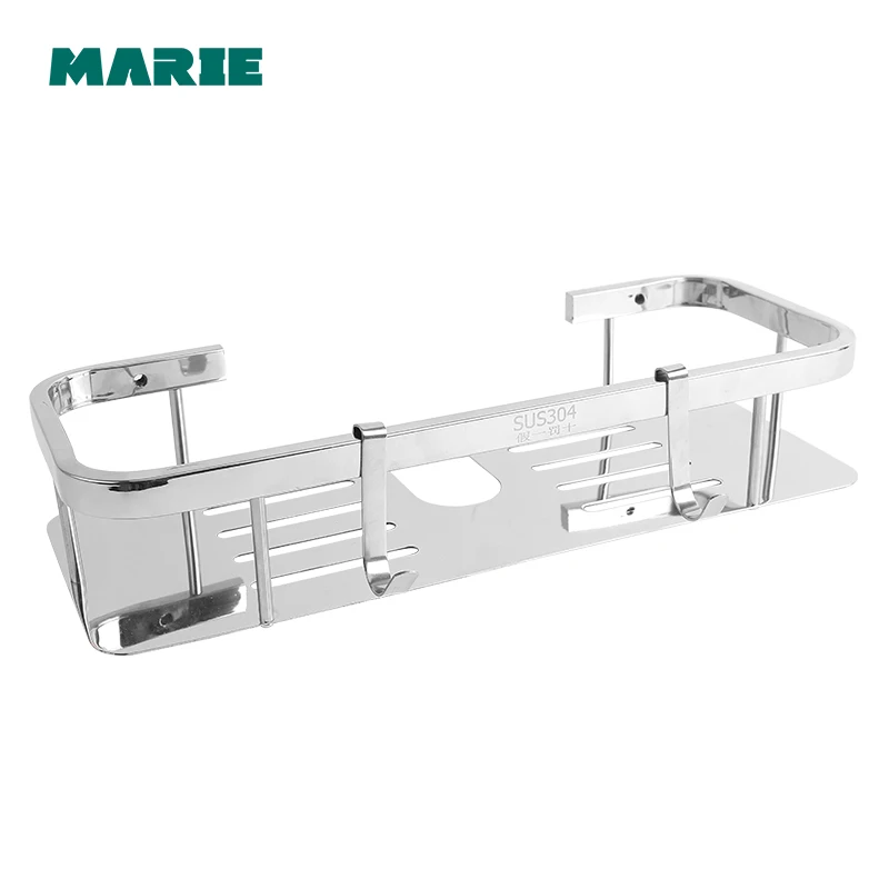 Bathroom Shelf Shower Storage Rack Holder Shampoo Bath Towel Tray Home Bathroom Shelves Single Tier Shower Head Holder