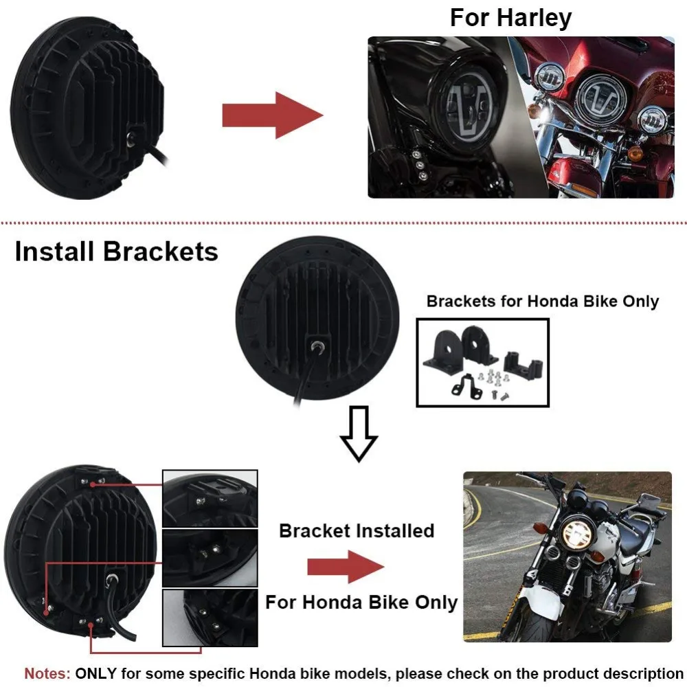 Headlight For-Honda Motorcycles CB400 CB750 CB1300