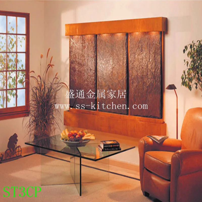 

Resin Crafts of Wall Water Fountain/Fengshui Waterfall/Water Features/Wall mounted Water wall for home decoration