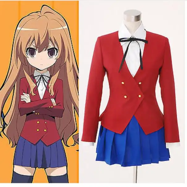 Японское аниме тигр дракон Toradora школьная форма айсаки тайки Косплей Костюм Школьная форма для девочек