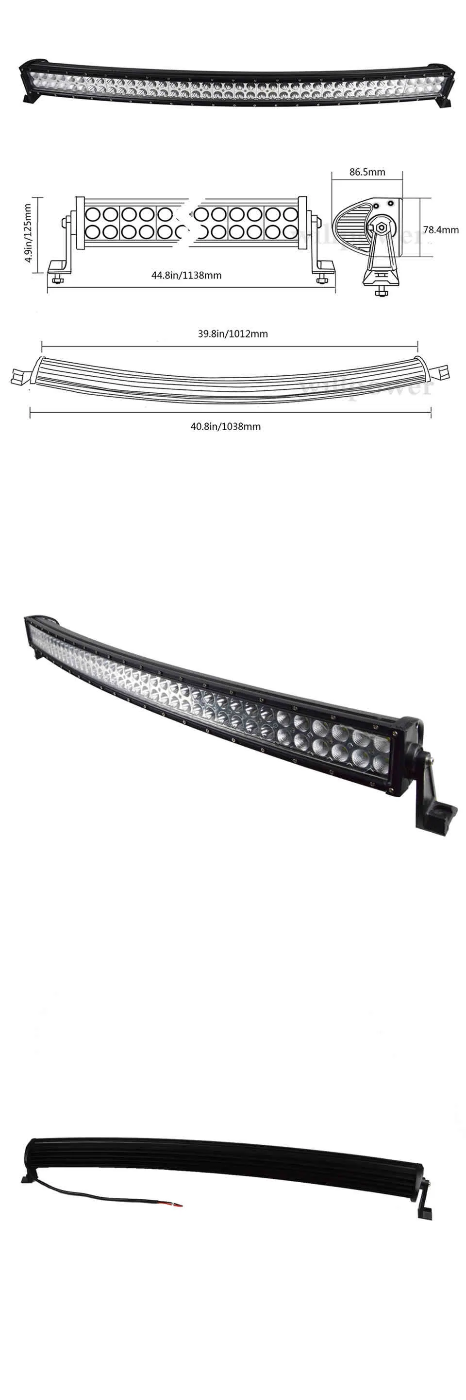 240w led LIGHT BAR CURVED