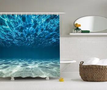 

High Quality Arts Shower Curtains Ocean seabed spotted watermark Bathroom Decorative Modern Waterproof shower curtains