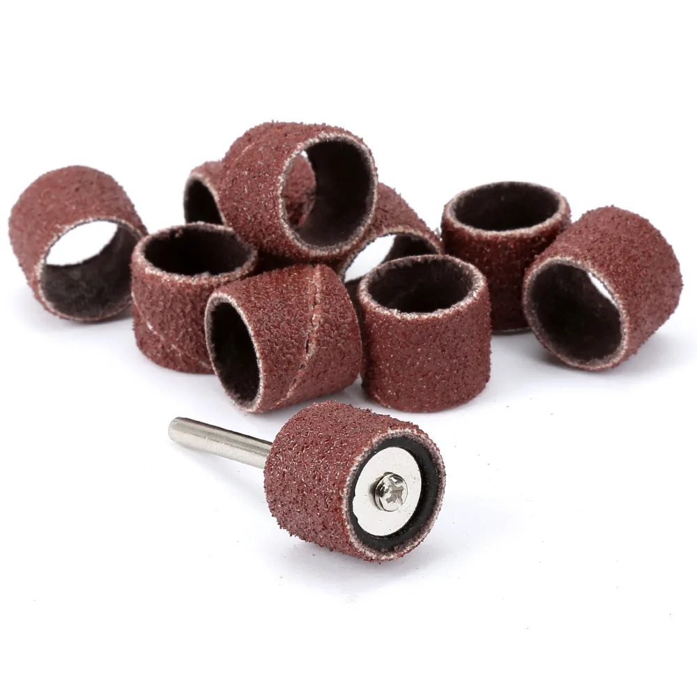 Docunah 100PCS/Lot #80 13MM Sander Sanding drums Bands & 2 Mandrel for Rotary Tools Drill Machine Docunah 100PCS/Lot #80 13MM Sander Sanding drums Bands & 2 Mandrel for Rotary Tools Drill Machine