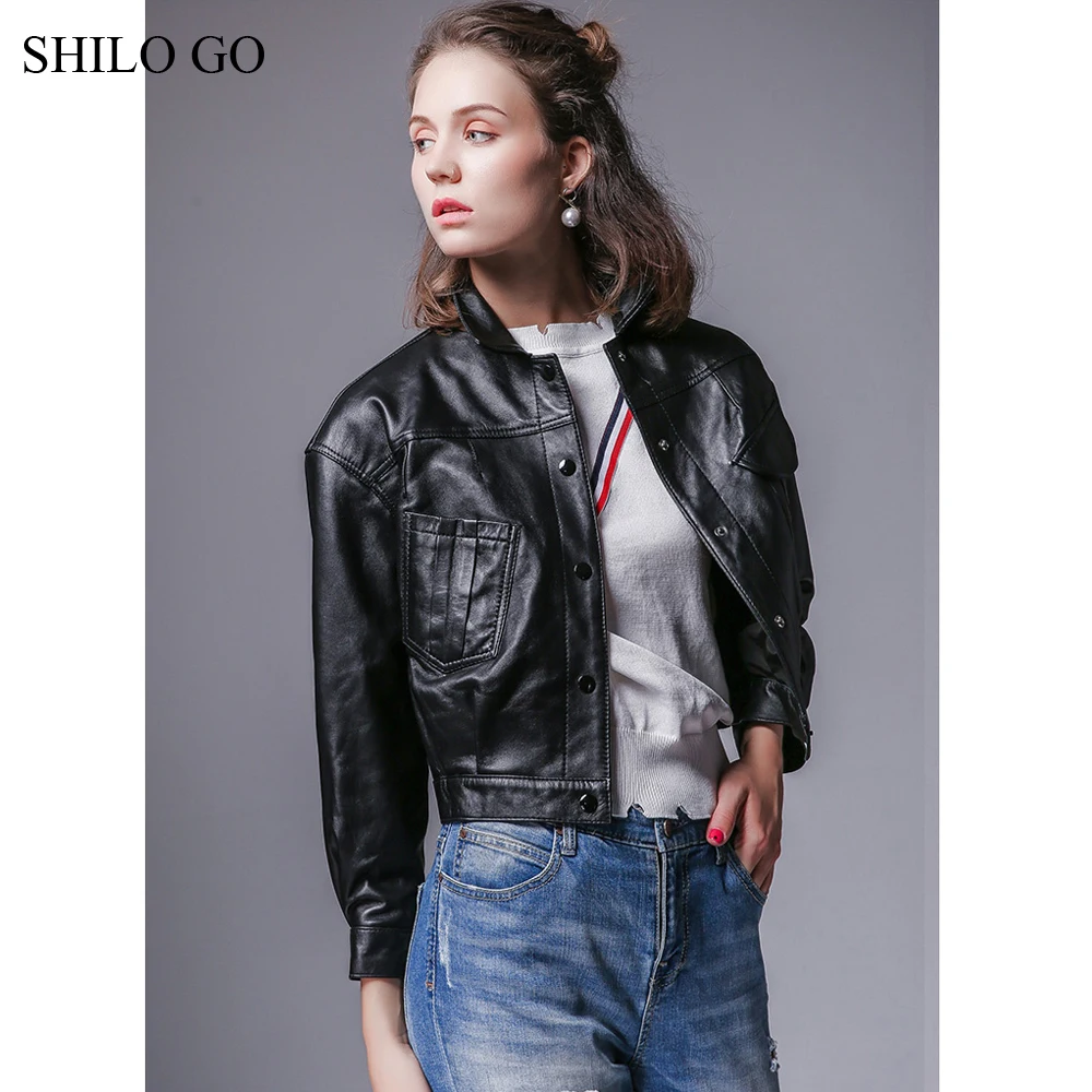 Bouton Poche Automne Véritable Cuir En Avant Shilo Veste Manteau Lâche Peau De Mouton Aller Boyfriend Laple Mode Femmes qg6xXSxTwv