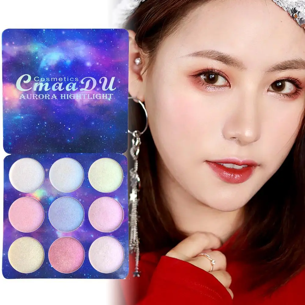 9 Colors Eyeshadow Palette Mermaid Glitter Radiant Eyes Shadow Highlight Long Laststing Eye Shadow Palette Makeup Cosetic Kit