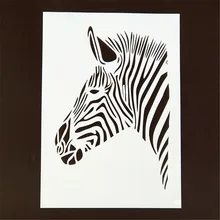 DIY Painting A4 Size Zebra Head Pattern Layering Art Stencils Template For Wall Fabric Painting Decorative DIY Painting A4 Size Zebra Head Pattern Layering Art Stencils Template For Wall Fabric Painting Decorative