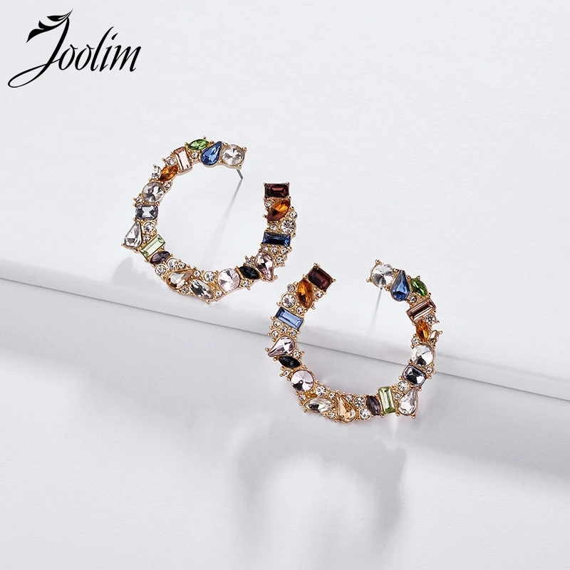 Ювелирные изделия joolim оптом/красочные стеклянные серьги-кольца шикарные стильные серьги для женщин
