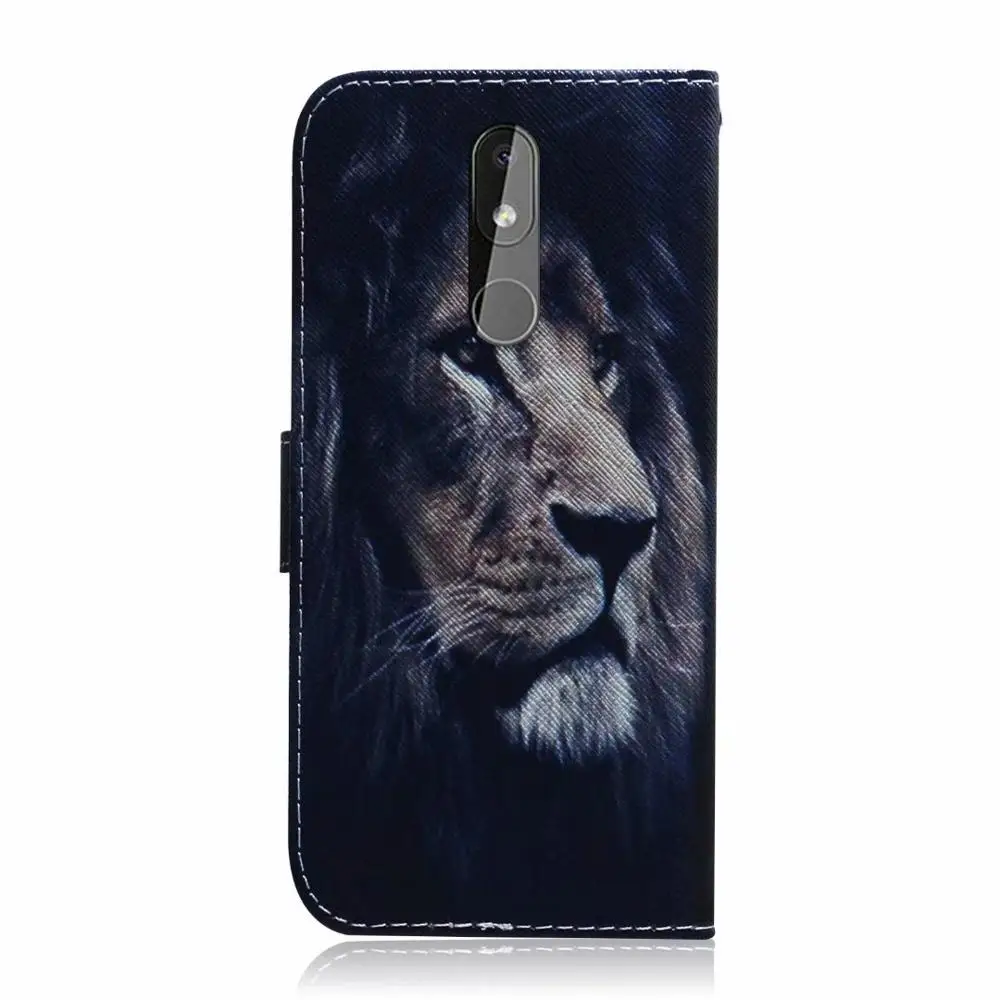 SKOORJAN телефон Etui для Coque Nokia 3 2 4 чехол Волк тигр лев окрашенный флип из