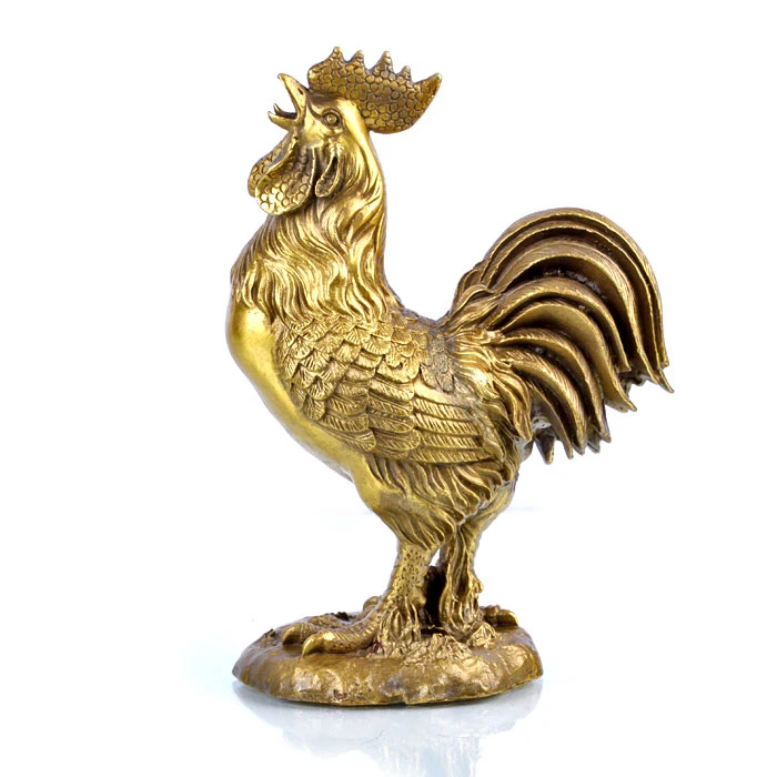 

of copper copper gold ornaments Chicken Rooster anti villain rotten peach Home Furnishing crafts decoration Feng Shui