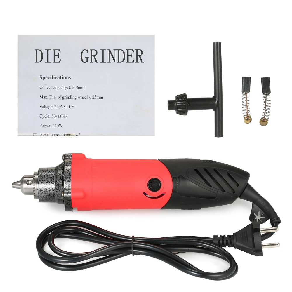 

AC220V 240W Electric Grinder Drill 6-Speed Variable Speed Polishing Machine Rotary Tool for Milling Polishing Engraving tool