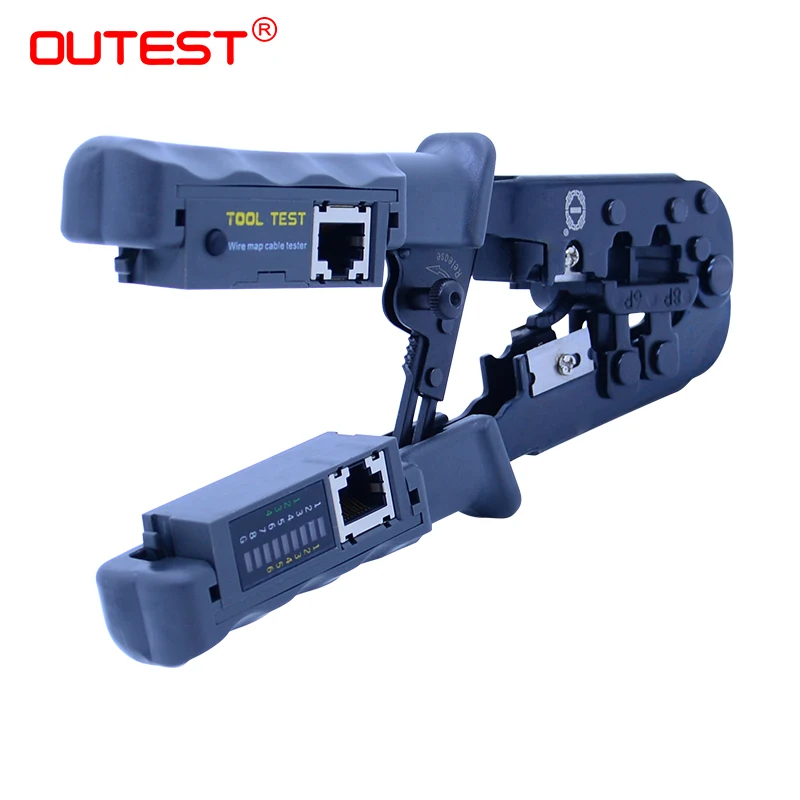 Best 2 in 1 RJ45 Network LAN Cable Crimper Pliers Cutting Tool Cable Tester Cable Pliers 6P 8P Wire Cutter Tool Test Crimping Pliers