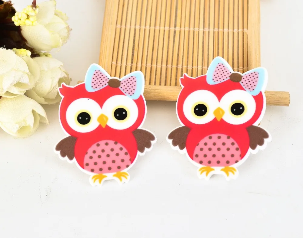 10pcs/lot DIY resin cabochons accessories flat back planar owl | Дом и сад
