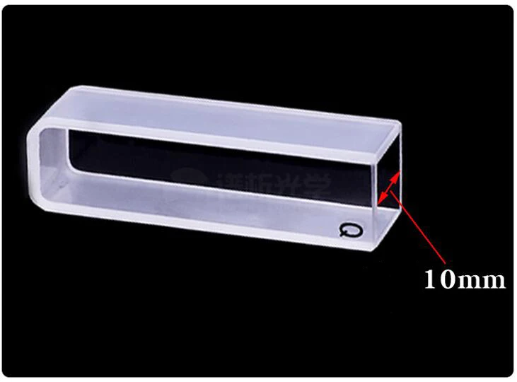 10mm Path Length Quartz Cuvette Cell With Lid For Spectrophotometers 2Pcs