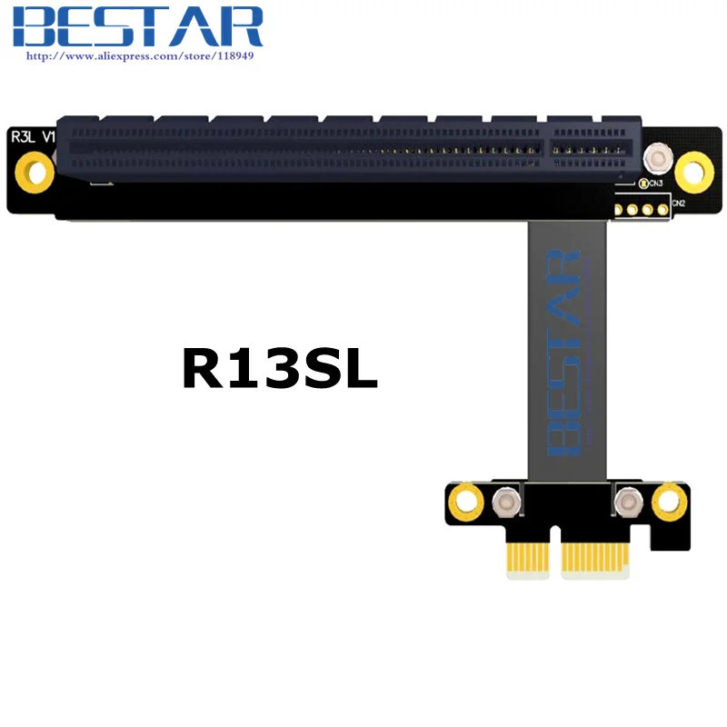 Riser PCIe x1 к x16 PCI e удлинитель 16x 1x gen3 ленточный Райзер карта кабель двойной осевой
