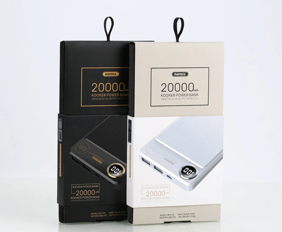 REMAX 20000 мАч 2 USB power bank портативное Внешнее зарядное устройство power bank 20000 мАч для iPhone 6 7 повербанк резервные аккумуляторы