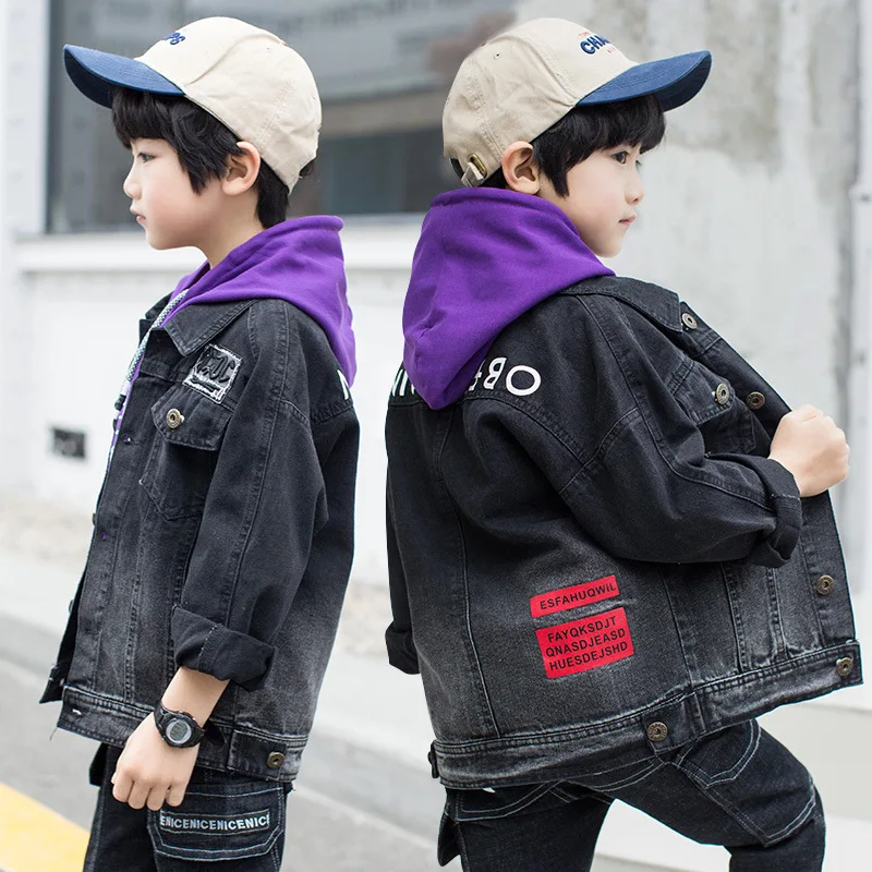 

Teens Boys Denim Jacket 2019 Autumn Jacket For Boys Coat Kids Outerwear Coat For Boys Clothes Children Jacket 4 5 6 8 10 12 Year