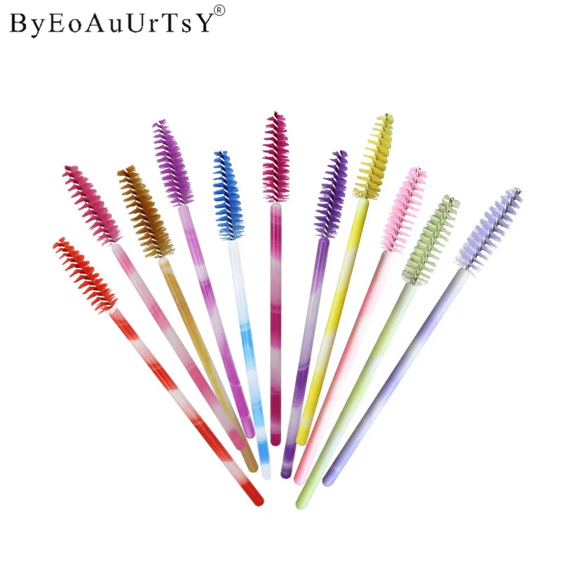 500pcs Cosmetics Eyelash Comb Brush Set Kit Disposable Eyelash Eyebrow Makeup Brush Mascara Wands Extension Tools                (17)