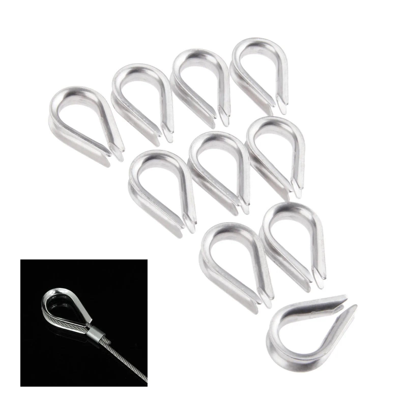 5 pieces Stainless Steel 316 Rope Thimble 8mm for rope size 5//16/" Marine Grade