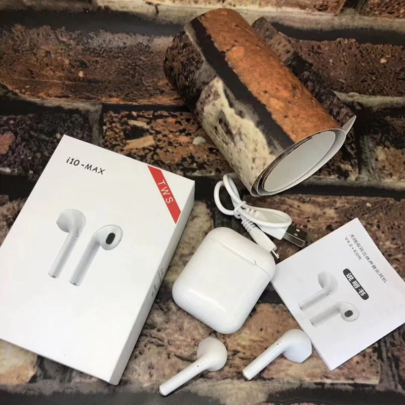 Original i10 max TWS 1:1 Air Pods Wireless Bluetooth 5.0 super bass stereo Earbuds for flypods iPhone meizu pop xiaomi airdots