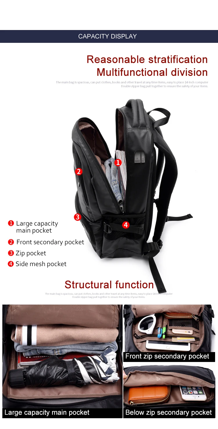 Многофункциональный мужской рюкзак с зарядкой от usb для ноутбука 15,6 дюймов, школьные сумки для мальчиков-подростков, мужской рюкзак для путешествий, мужской женский рюкзак