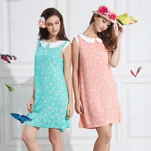 

Girl nightgowns new 100% cotton nightwear summer dress casual loose nightdress female night shirt women sleepwear sleepshirt