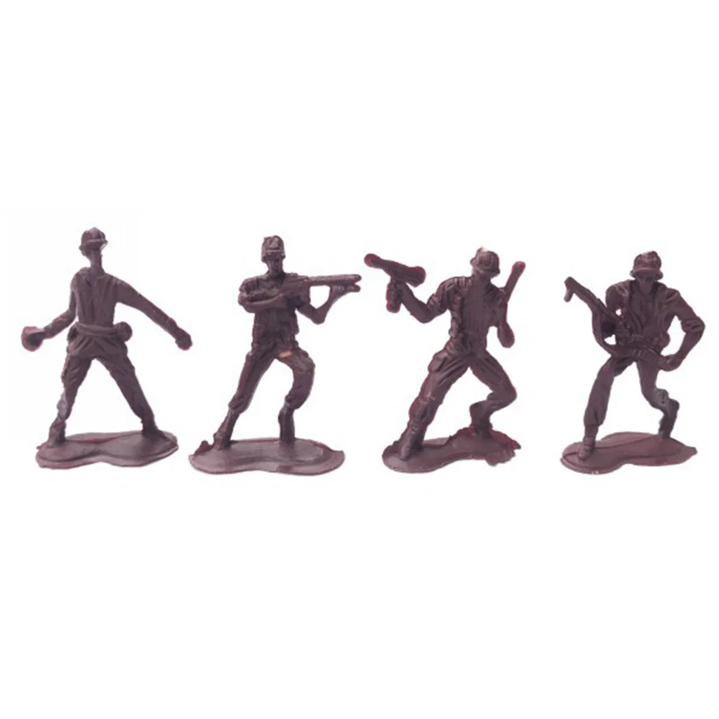 MagiDeal Military Army Soldier Figure Toys with Battlefield Tank Watch Tower Sandbags Accessory 167Pcs Mens Playset