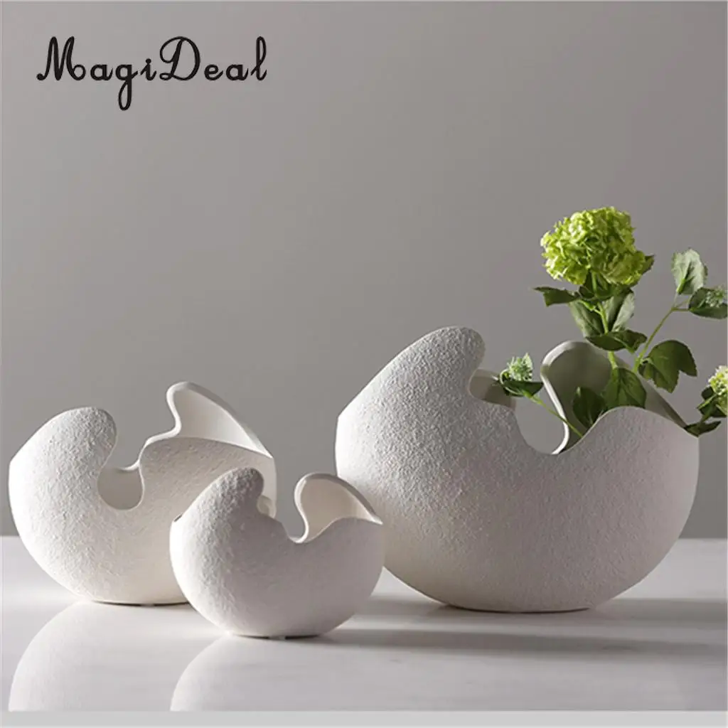 CRACK EEG Ceramic/Porcelain Art Vase Flower Holder Table Desk Decoration Centerpiece Collection Craft