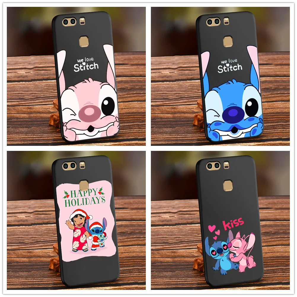 

Funny Lilo Stitch tpu phone case For Huawei p8 p9 p10 p20 p30 lite p8 p9 lite2017 coque shell