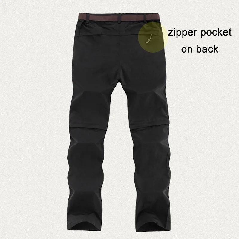 LoClimb de senderismo al aire libre pantalones de los hombres de verano extraíble pantalones de secado rápido Camping/Trekking impermeable pantalones de los deportes de los hombres pantalones cortos de AM209