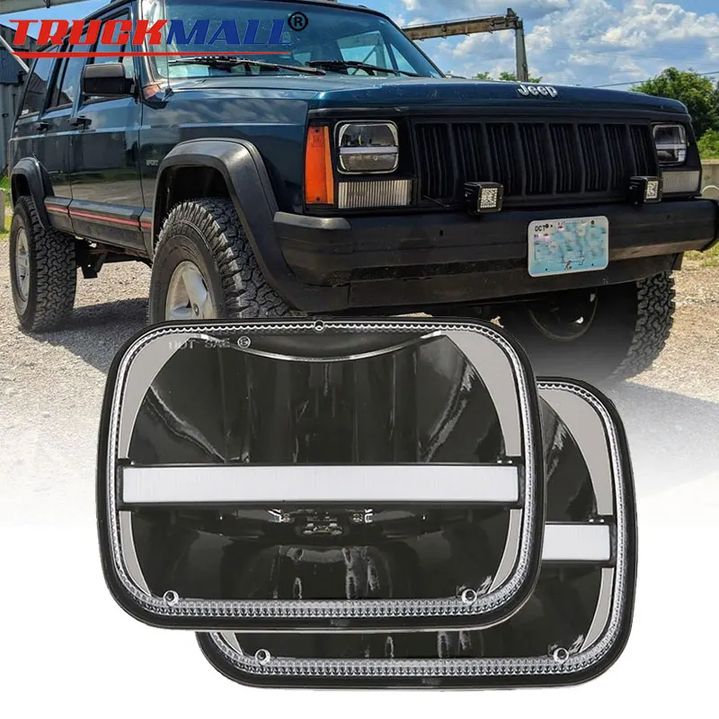 5x7Inch LED Truck Headlights with Daytime Running Light 6x7 LED 12V 24V