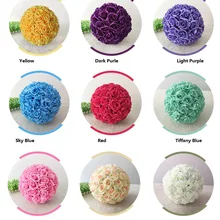 Пользовательский цвет 12 шт Свадебные целующиеся шары искусственное шифрование Роза декоративный цветок шар для свадебного фестиваля украшения