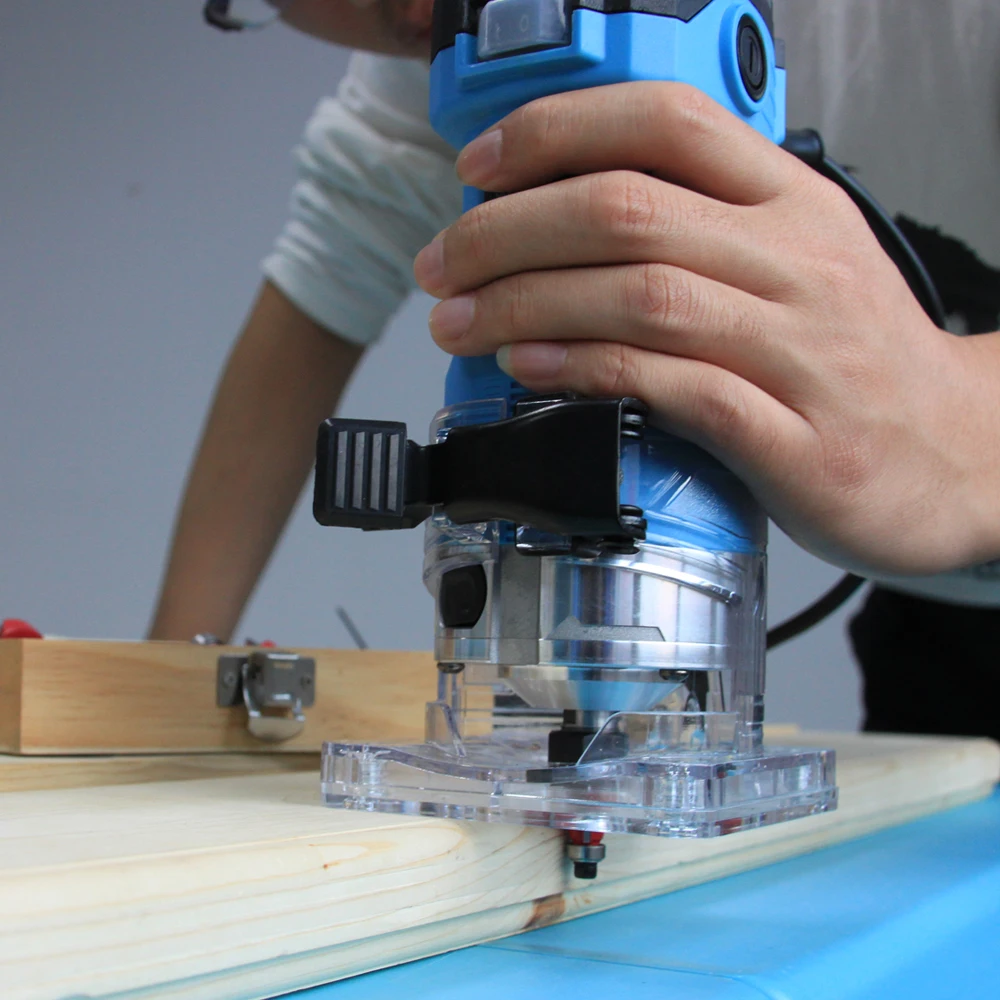 TASP 600 W eléctrico Borde de laminado Trimmer de la madera Mini Router 6,35mm Collet máquina de tallado de carpintería de madera herramientas - 5