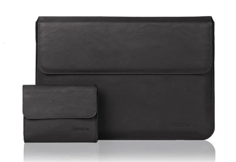 Mosiso из искусственной кожи чехол для Macbook Air Pro 13 2013 для ipad Pro 12,9 кожаный магнитный чехол Аксессуары - Цвет: Black