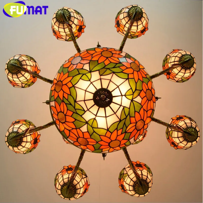 6 Chandeliers Tiffany Suspensions Lights