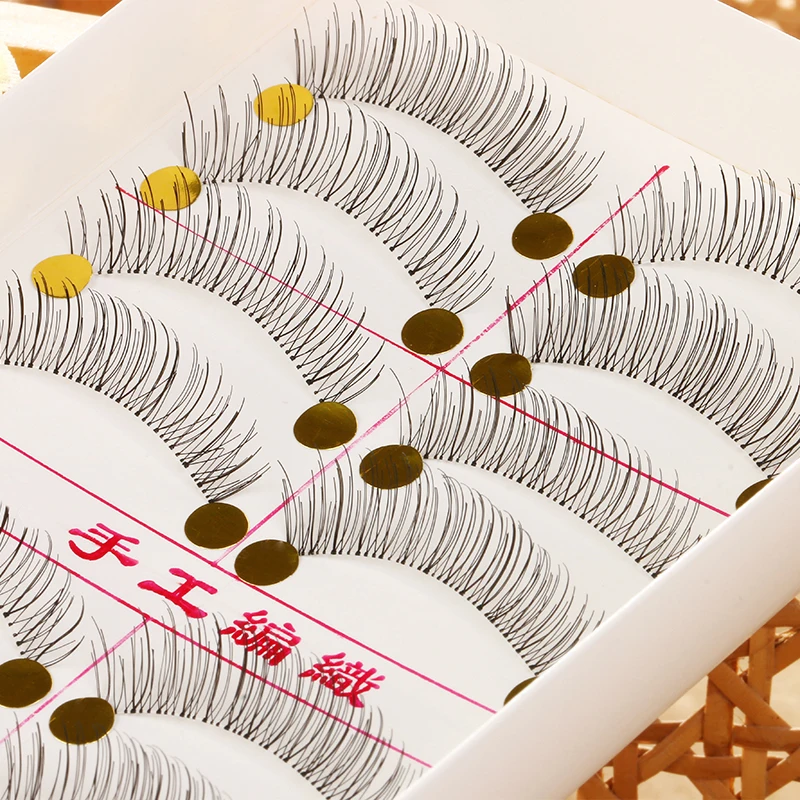 

10 Pairs Makeup Handmade Natural Fashion False Eyelashes Soft Long Eye Lash Cosmetic