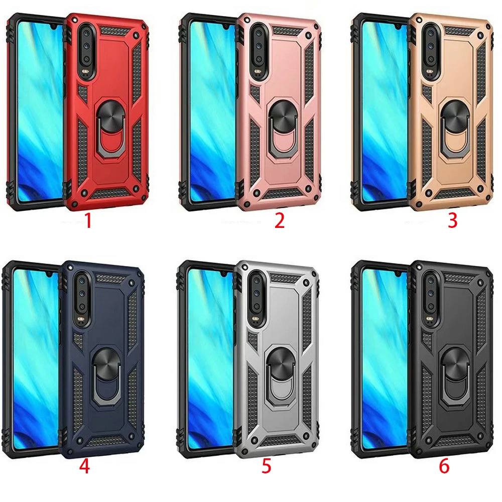 100pcs/lot Anti-Shock Military Heavy Duty Hard Case with Ring Kickstand For Huawei P Smart Z Y9 Prime 2019 | Мобильные телефоны и