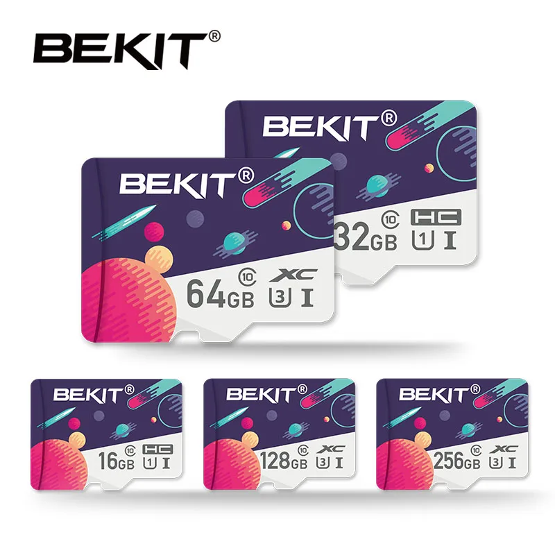 Bekit micro sd карта 128 ГБ 256 ГБ 32 ГБ 64 ГБ 16 ГБ 8 ГБ карта памяти micro sd карта SDXC SDHC класс 10 флэш-накопитель для камеры смартфона