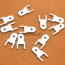 50 шт. 4,8 мм Мужской Лопата клеммный разъем печатного монтажа толщина 0,8 мм