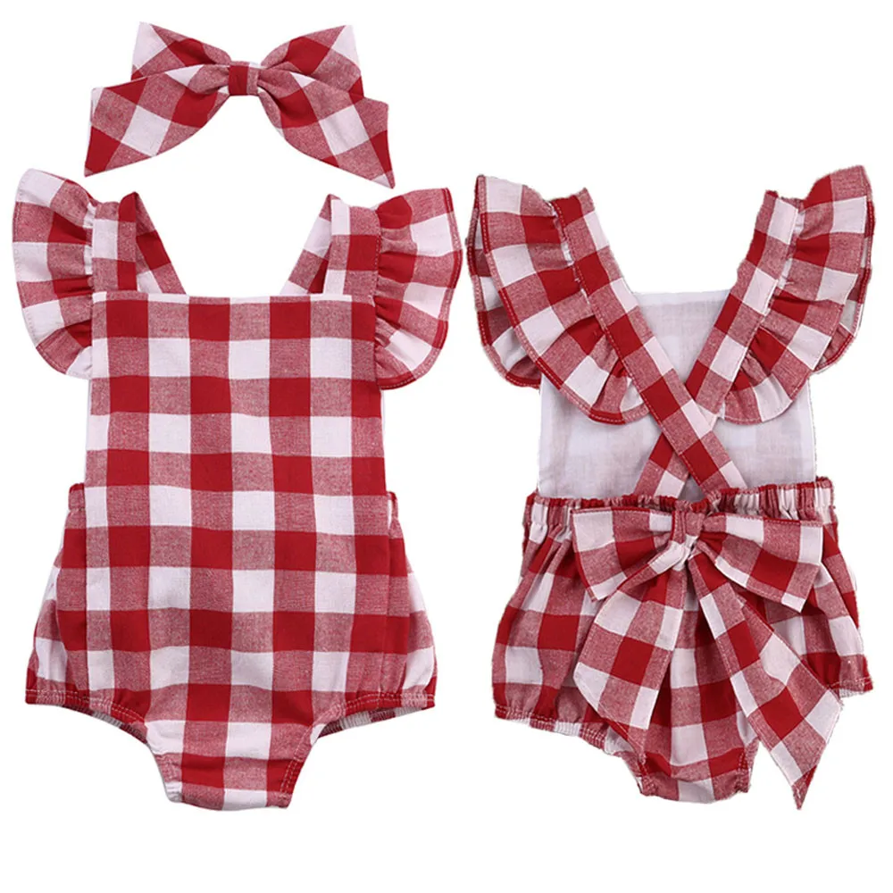 

2019 New Arrival Baby Set Newborn Baby Girl Cotton Bowknot Clothes Bodysuit Romper Jumpsuit Outfit Set Baby Cloth Drop Ship