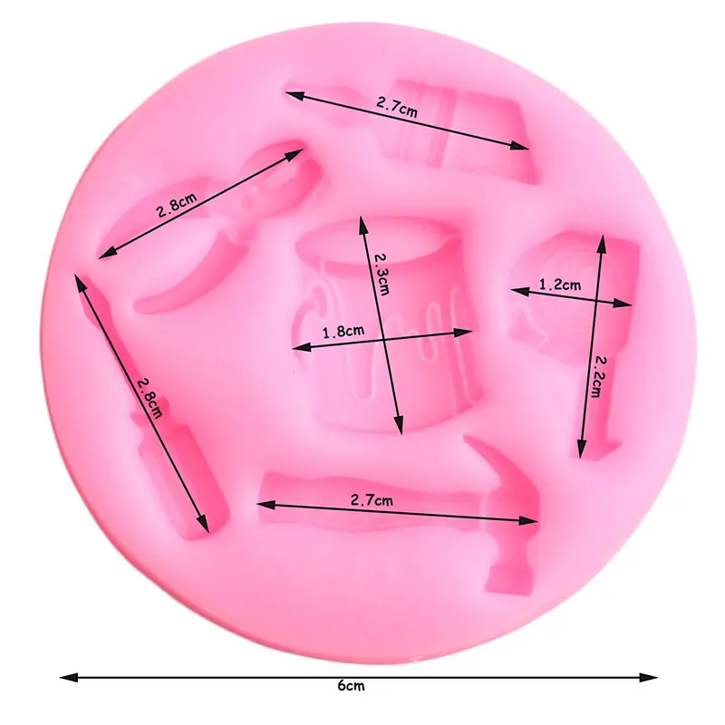 Краска ударная отвертка кисть измерительная лента силиконовые формы кекс Топпер помадка Конфеты шоколадные формы украшения торта инструменты