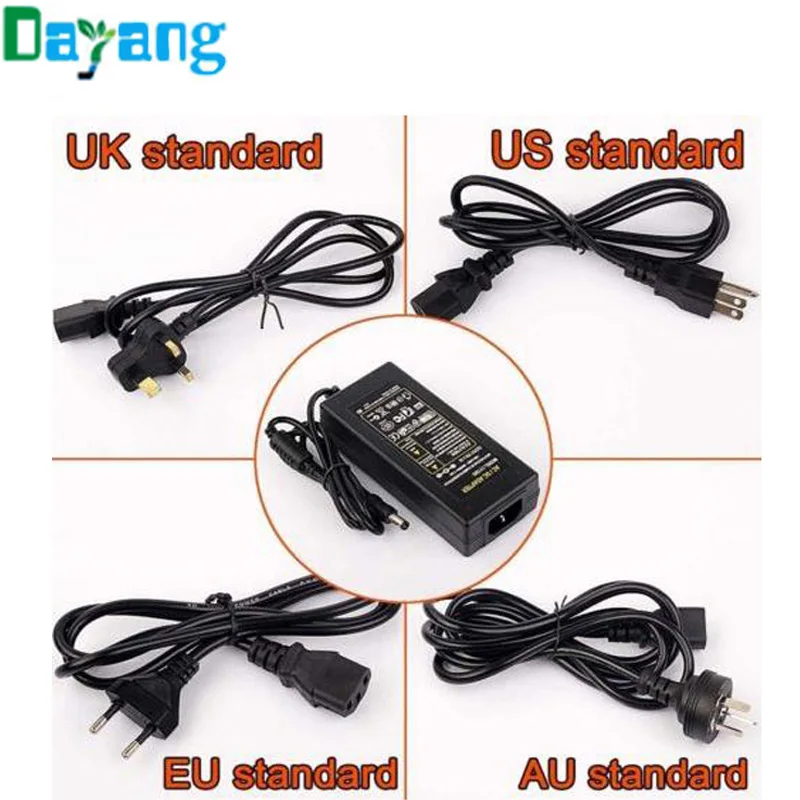 AC110-240V к DC 12 В 2A/3A/5A/6A/8A источник питания EU US UK AU вилка Changer адаптер трансформатора для светодиодной ленты