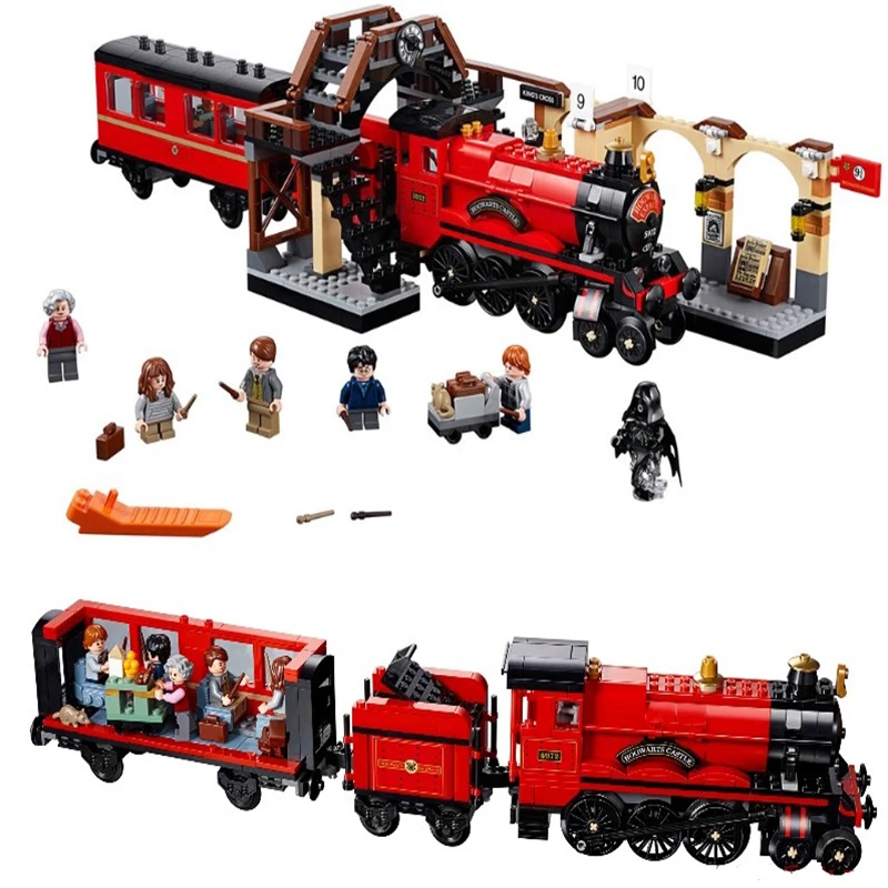 

Legoed movie New Harry Magic Potter Lepin Hogwarts Express red Train toy legoingly 75955 Building Blocks Bricks Christmas Toys