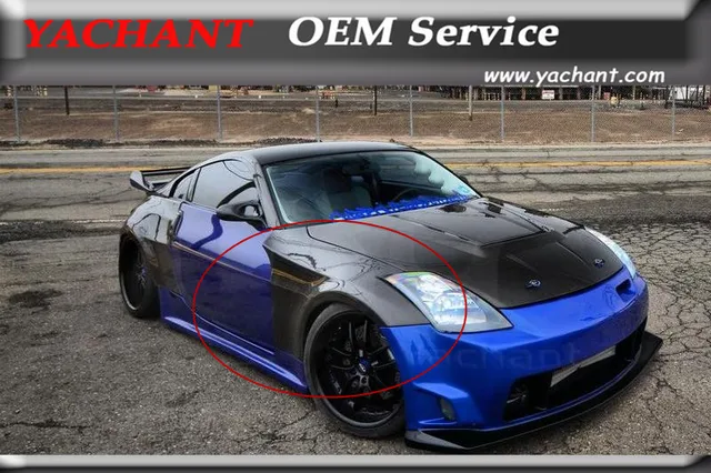 car styling auto accessories carbon fiber bodykit front fendercar styling auto accessories carbon fiber bodykit front fender flares fit for 2002 2008 350z z33 dl style front blister fender