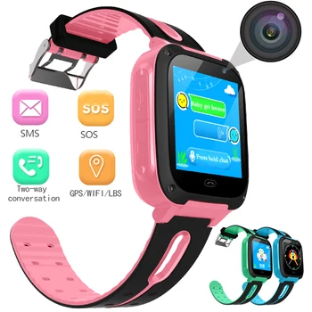 Bluetooth Positioning 2018 New Children Security Anti Lost Smart Watch with Camera Kid Lighting SOS Children Smart Watch