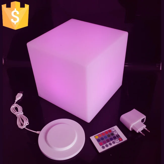 Высокое качество RGB цвет зарядки аккумуляторная 20 см светодио дный LED cube Настольная лампа для дома/бар/кафе/сад украшения 20 шт