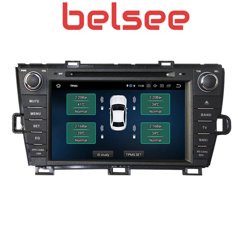 Best Belsee 2 Din 4GB 8" IPS Screen Android 8.0 Car Radio Stereo Head Unit for Toyota Prius Right Hand Drive 2009 2010 2011 2012 2013 4