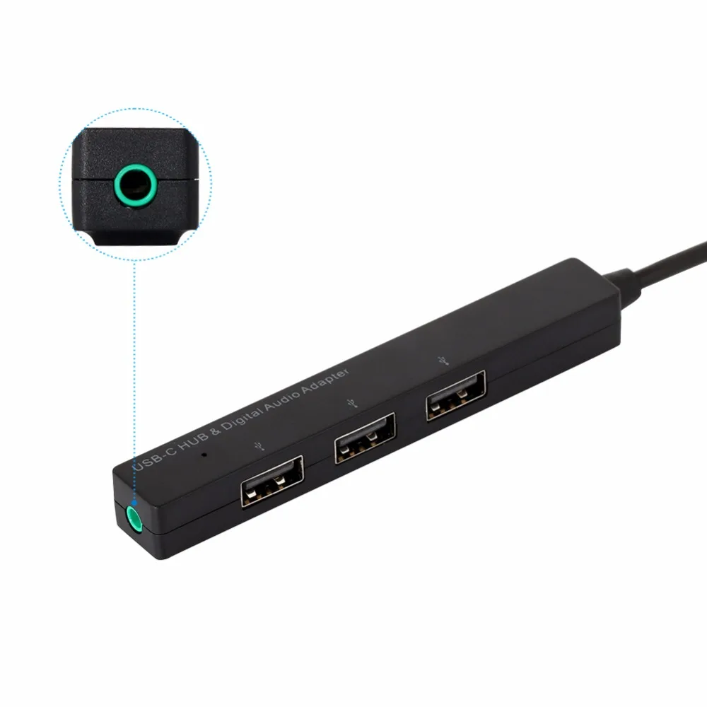 Usb type C концентратор 3 порта адаптер USB кабель цифровой аудио конвертер