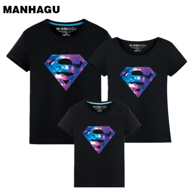 Verano estilo Superman madre e hija padre e hijo ropa mamá